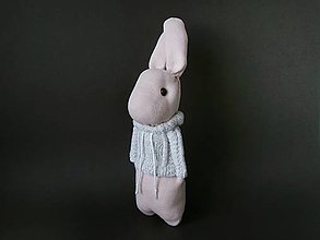 Dekorácie - dekorácia zajačik Pink (štrikovaná mikina) - 11728116_