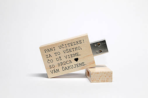 Papiernictvo - DREVENÉ USB_PANI UČITEĽKE - 11725999_