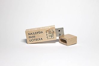 Papiernictvo - DREVENÉ USB_PANI UČITEĽKE (DREVENÉ USB 16GB) - 11727428_