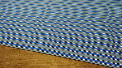 Textil - Bavlnená látka - Pásiky modré- cena za 10 centimetrov - 11732734_