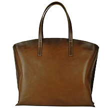 Kabelky - Kožená kabelka SHOPPER BAG ručne farbená lakovaná useň - 11735867_