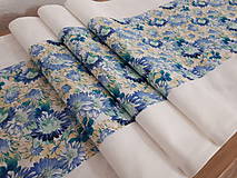 Úžitkový textil - Stredový obrus astry na smotanovej - 11745920_