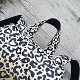Batohy - Ruksak CANDY backpack - leopardí vzor so srdiečkami (hnedý prechod) - 11744005_