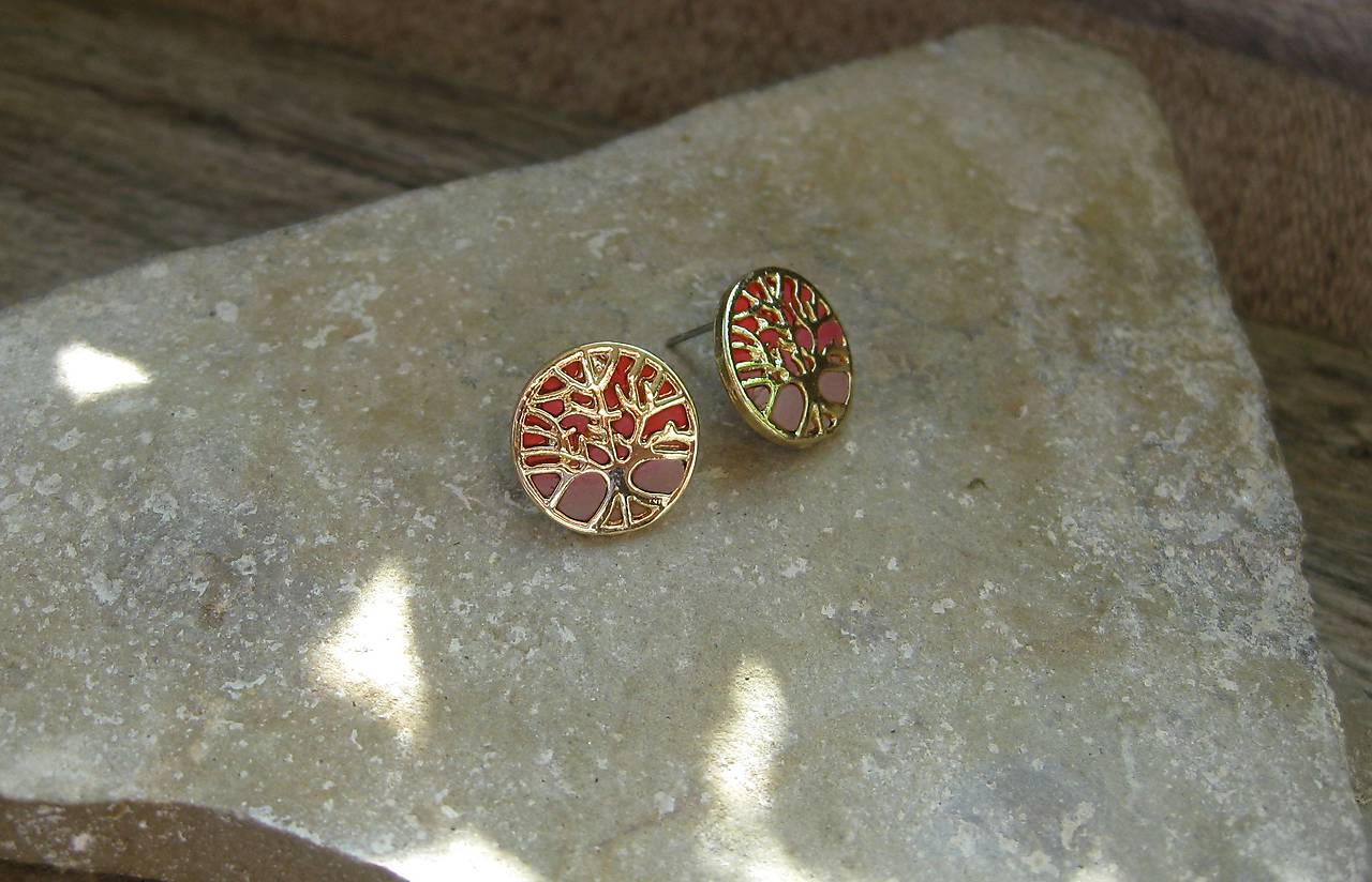 Náušnice napichovačky strom života