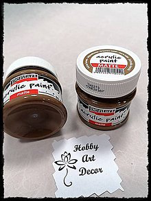 Farby-laky - Akrylová farba matná jastrabia hnedá 50 ml - 11746020_