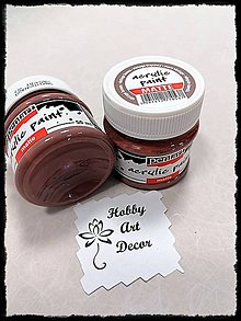 Farby-laky - Akrylová farba matná vintage hnedá 50 ml - 11746064_
