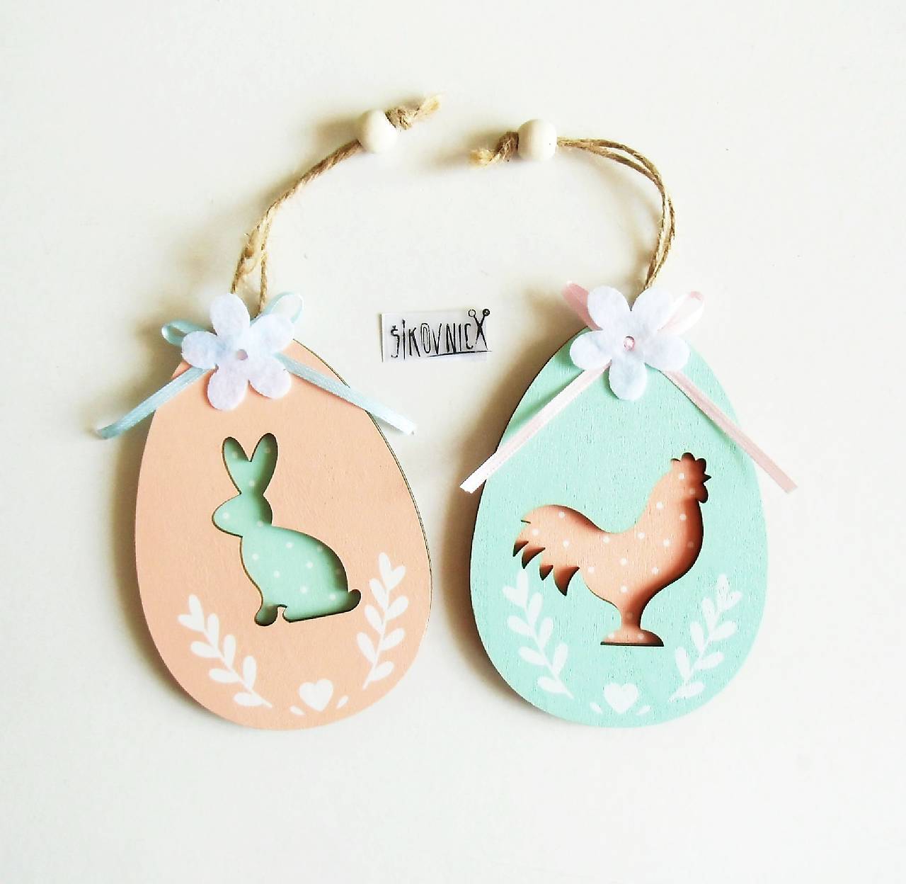 AKCIA! Dekorácia na zavesenie, pastelová, vajíčko