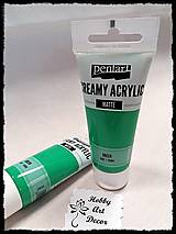 Farby-laky - Akrylová farba krémová matná zelená 60 ml - 11746436_