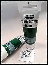 Farby-laky - Akrylová farba krémová matná jedlovozelená 60 ml - 11746459_
