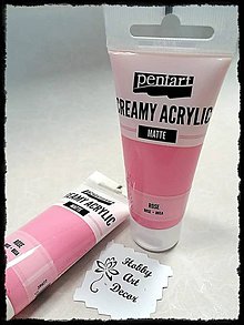 Farby-laky - Akrylová farba krémová matná ružová 60 ml - 11746413_