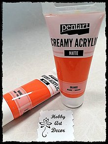 Farby-laky - Akrylová farba krémová matná oranžová 60 ml - 11746414_