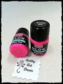 Farby-laky - Akrylová farba svietiaca v tme pink - 11749967_