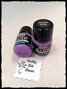 Farby-laky - Akrylová farba svietiaca v tme fialová - 11750023_