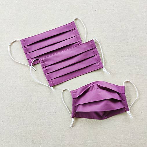 Rúška - Rúško 100% bavlna Dvojvrstvové  VLNIENKA veľkosť univerzálna Levander - 11753478_