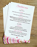 Papiernictvo - Svadobné menu, slávnostné menu ružové,"príbeh lásky" - 11752027_