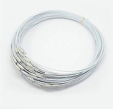 Komponenty - Kruhový komponent na náhrdelník šróbovací, 1 ks (biely) - 11751610_
