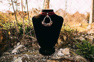 Náhrdelníky - pletený náhrdelník z turmalínu - 11757403_
