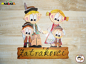 Tabuľky - Menovka - rodinka v krojoch chlapci - 11758347_
