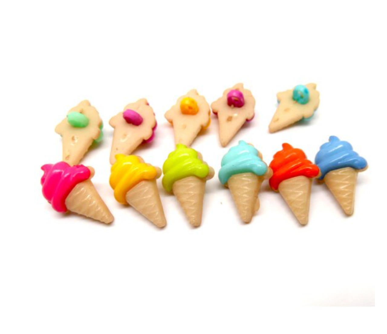 G104 Gombíček plastový zmrzlina 1,3 x 2,0 cm