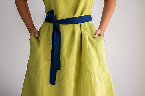 Opasky - Ľanový opasok 3,5cm - 11754979_