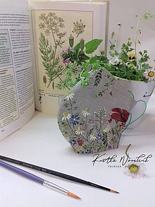 Rúška - Ručne maľované ľanové rúška  kolekcia " HERBÁR " - 11759687_
