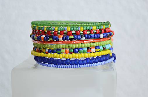 Náramky - Náramok pestrofarebný - 11758729_
