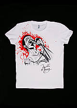 Topy, tričká, tielka - Ručne maľované tričko Fredie Mercury s mikrofónom - 11764918_