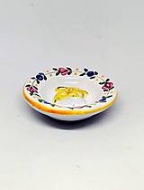 Dekorácie - Miniatúra - keramický tanierik (Pestrofarebná) - 11762855_
