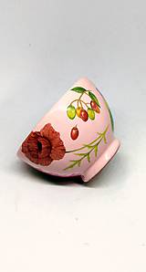 Nádoby - Ružová šálka  (Ružová - margarétky) - 11765836_