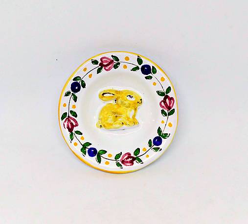 Miniatúra - keramický tanierik (Pestrofarebná)