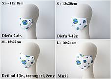Rúška - Tvarované 3 vrstvové ochranné rúško 100% bavlna s priestorom na filter - L- pánske  (Trojuholníky v šedých odtieňoch) - 11762568_