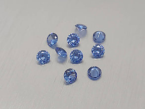 Minerály - Sklo tvrdené brúsené modré 4 mm okrúhle - 11767625_
