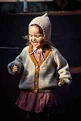 Detské oblečenie - Sveter Amélia beige/ochre/green - 11768371_