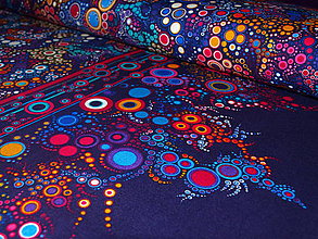 Textil - Dizajnová bavlnená látka Effervescence - BRIGHT - 11771906_