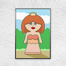 Grafika - Kráľovská grafika - princezná (Kristína) - 11773484_