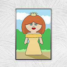 Grafika - Kráľovská grafika - princezná (Mahulena) - 11773486_