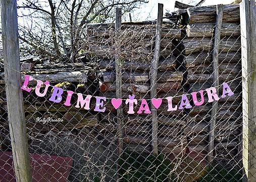 Tabuľky - girlanda s textom na želanie - 11774872_