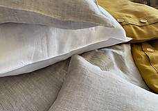 Úžitkový textil - Ľanové obliečky Miriam (70x90cm 140X200 - Biela) - 11775211_