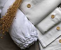 Úžitkový textil - Ľanové obliečky Miriam (70x90cm 140X200 - Biela) - 11775251_