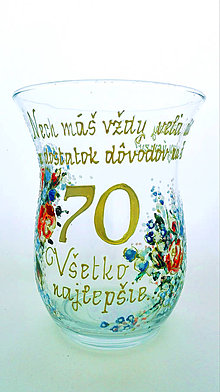 Dekorácie - Maľovaná váza jubileum - 11780875_