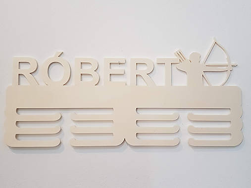 Vešiak na medaily s menom 45cm LUKOSTREĽBA