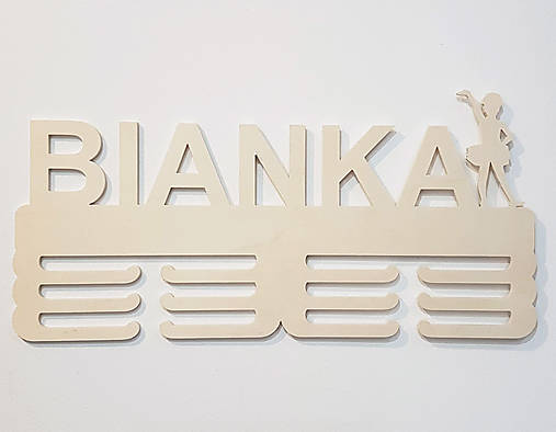 Vešiak na medaily s menom 45cm TANEC