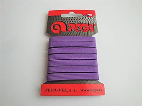Galantéria - Guma na kartičke šírka 6,6 mm (5m) - fialová - 11779385_