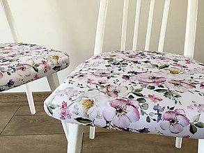 Nábytok - biela stolička Rozkvitnutá jabloň - 11784210_