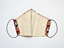 Rúška - Textilné rúško na tvár dvojvrstvové TROJUHOLNÍK - 11783226_
