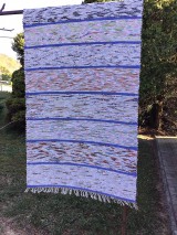 Úžitkový textil - Koberec modrý pásik 160x73 cm - 11787954_