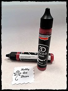 Farby-laky - 3D dekoračné pero-rubínčervená - 11792082_