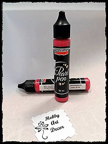 Farby-laky - 3D dekoračné pero-rúžovo červená - 11792130_