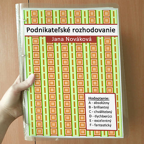 Papiernictvo - Zakladač pre vysokoškolákov so stupnicou hodnotenia(z recesie) - 11791992_