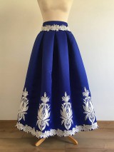Sukne - slávnostná sukňa Kráľovská modrá II. - 11796006_